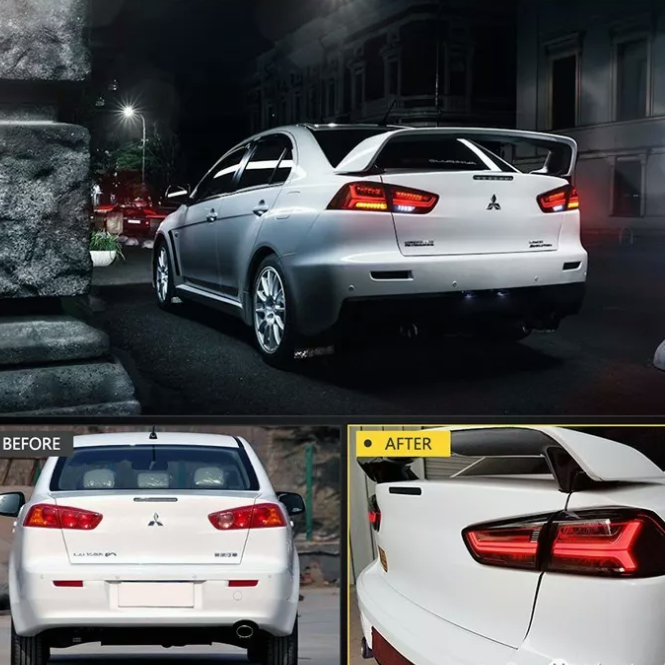 2008-2017年用VLANDLEDテールライトシーケンシャルリアランプ付き三菱ランサーEVOX