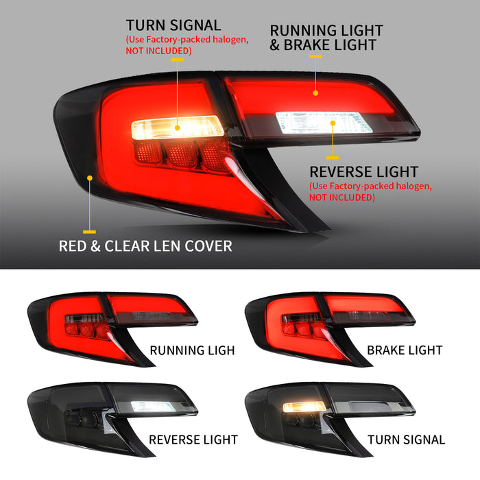VLAND LED Tail Lights For Toyota Camry 2012 2013 2014 Aftermarket Rear Lamps