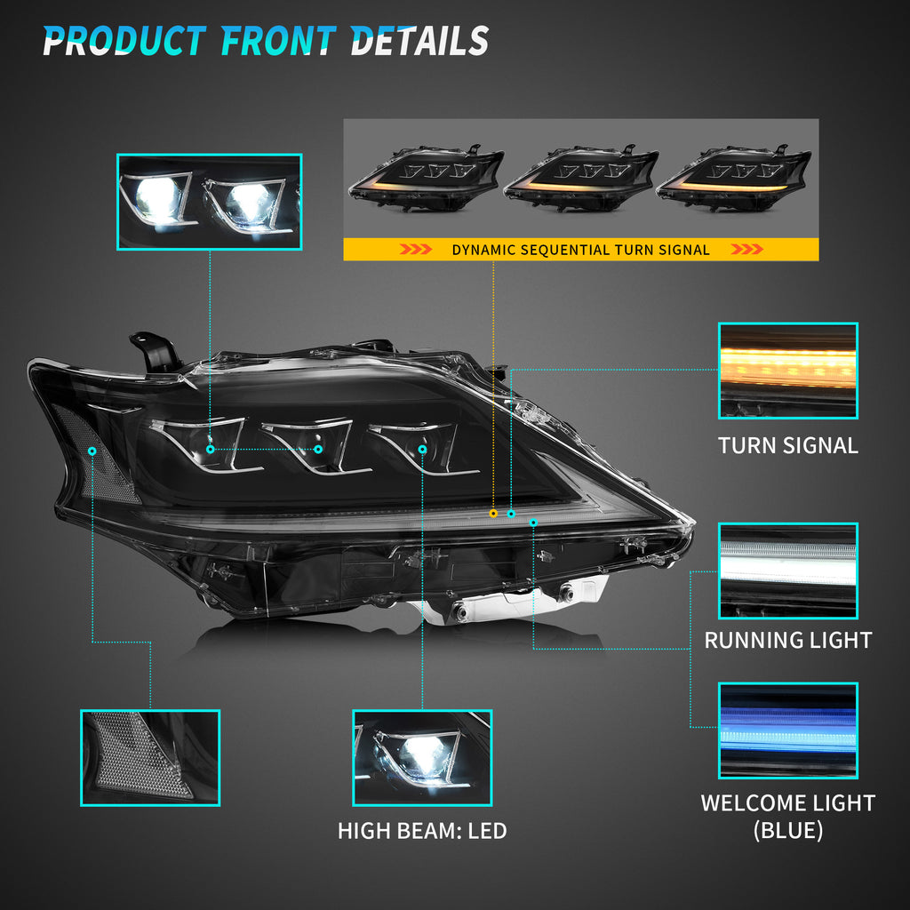 <t0>LAND  LED  HeadlighTs  For 2013-2015 Lexus  RX 270 350 450H