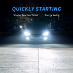 VLAND D2S H7 LED Headlights Bulbs 2PCS High/Low Beam light bulb 6000K White 50W 12-24V