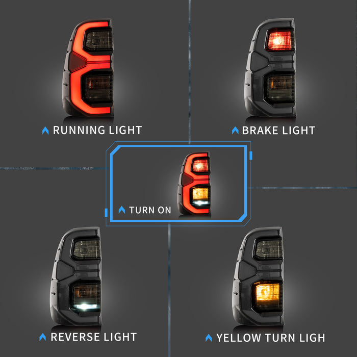 トヨタ・ハイラックス2015-2020年の後部ランプのためのVLAND LEDの尾ライト