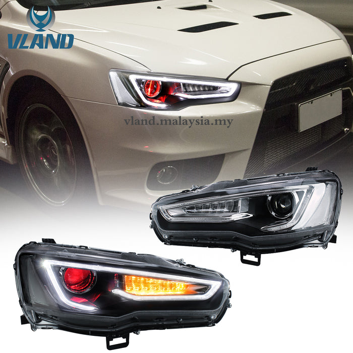 VLAND LED Headlights For 2008-2017 Mitsubishi Lancer /EVO X