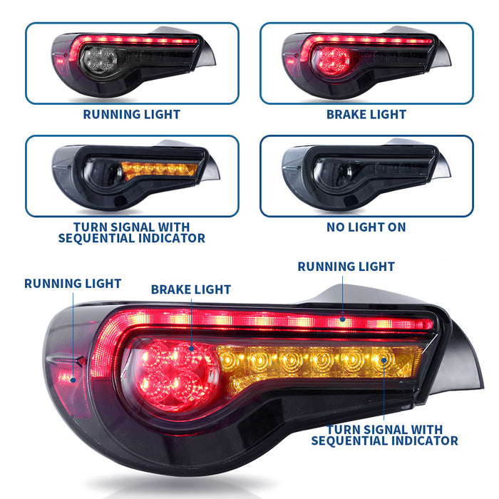 VLAND LED テールライト トヨタ 86 GT86、スバル BRZ、サイオン FRS 2012-2020 リアランプ用