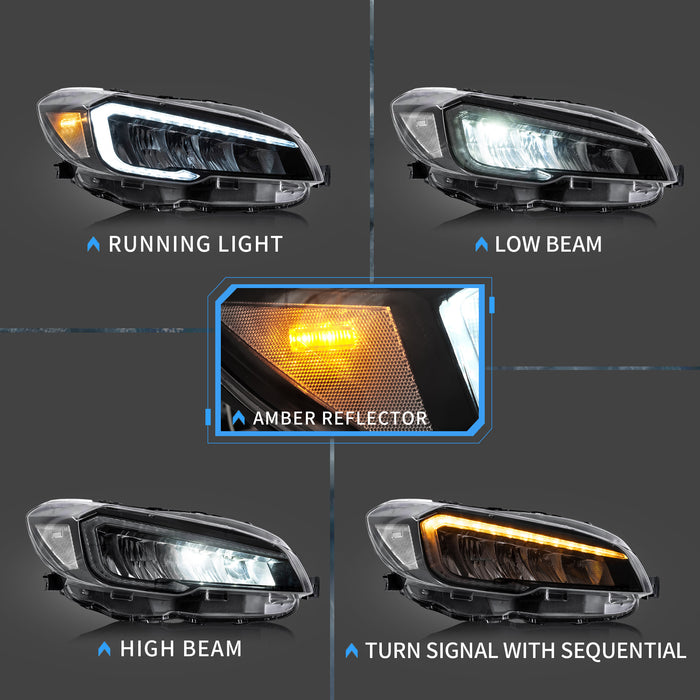 VLAND LED Headlights For Subaru WRX 2015-2021
