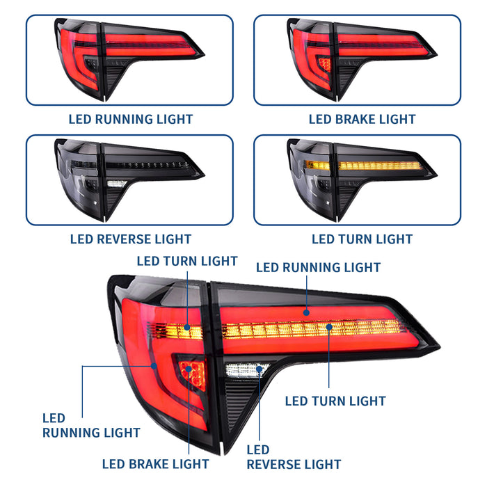 VLAND LED Tail Lights For Honda HRV 2015-2021 Rear Lamps