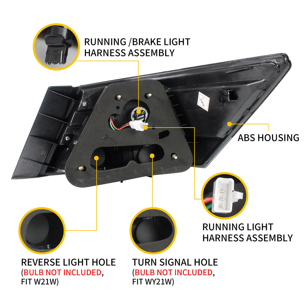 VLAND LED Tail lights For Honda Accord 2008-2012 Aftermarket Rear Lamps [2PCS]