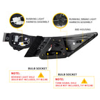 VLAND LED Tail lights For Honda Accord Inspire 2008-2012 Aftermarket Rear Lamps [4PCS]