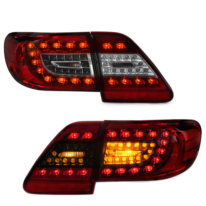 VLAND LED TAIL LIGHTS FOR TOYOTA COROLLA 2011-2013 REAR LAMPS Fits International Type (E150 Wide-Body), Not FIT US Versions