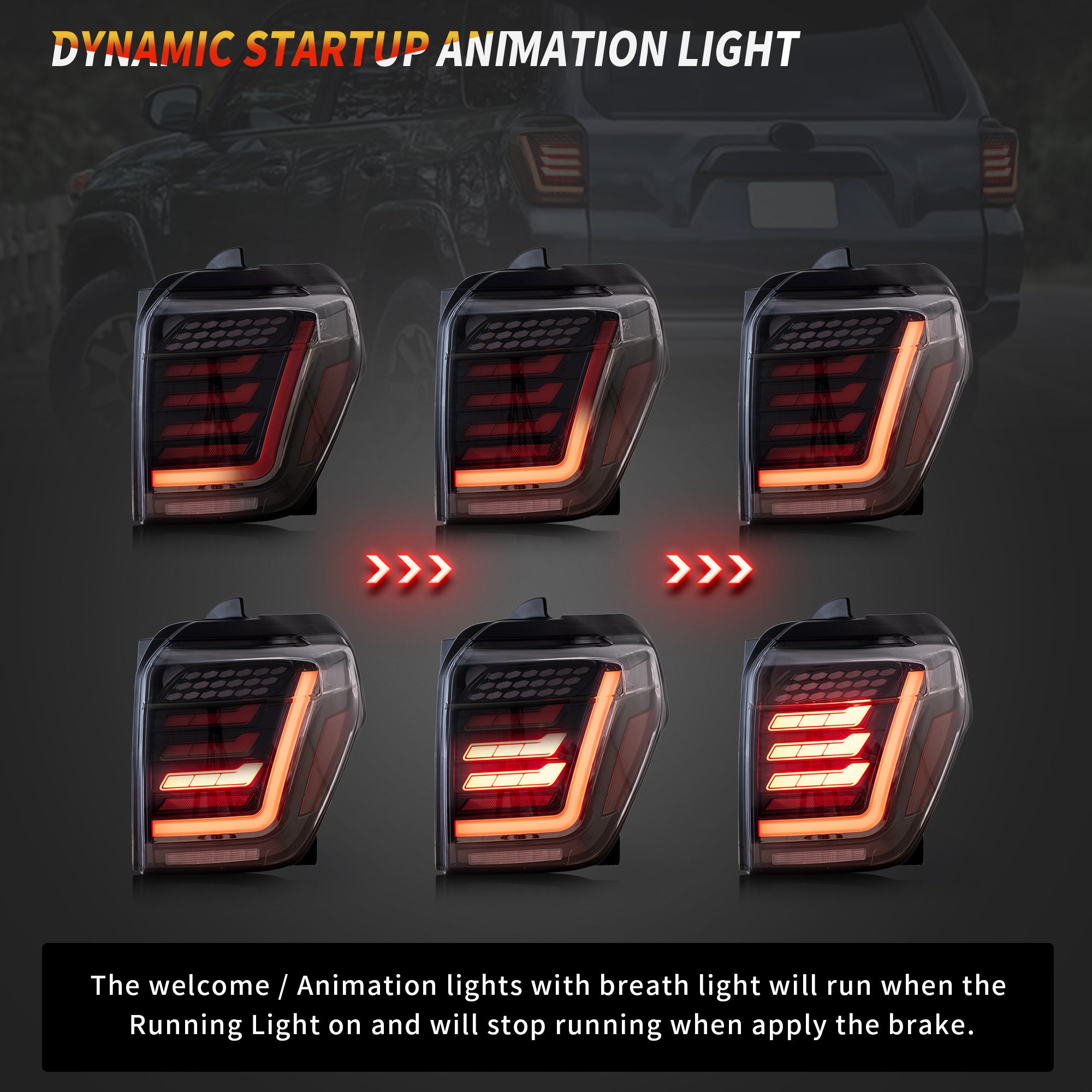 VLAND LED Taillights For 2010-2024 Toyota 4Runner