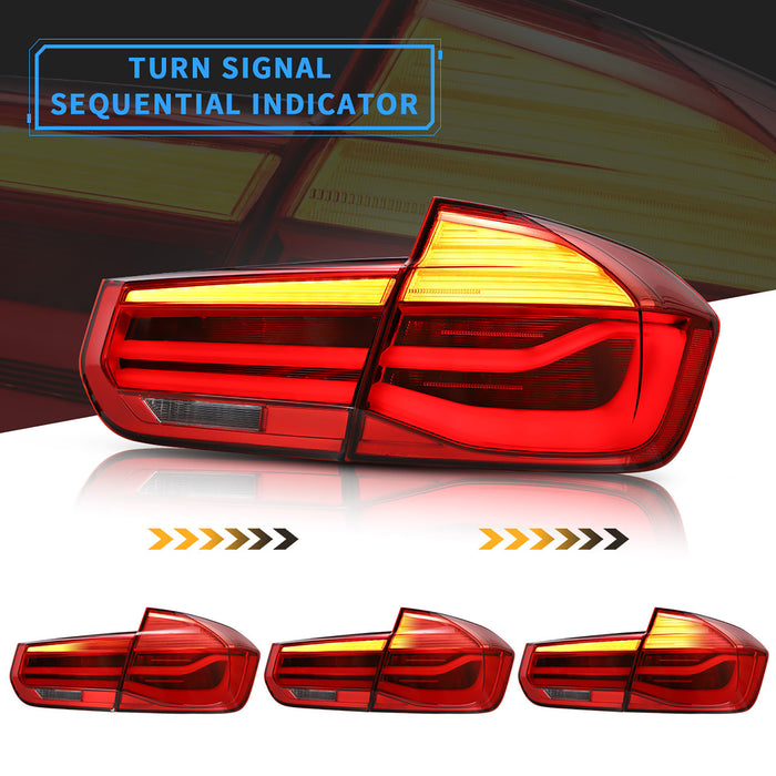 Luces traseras LED VLAND para BMW 3er F30 F80 M3 2012-2015 con señal de giro secuencial