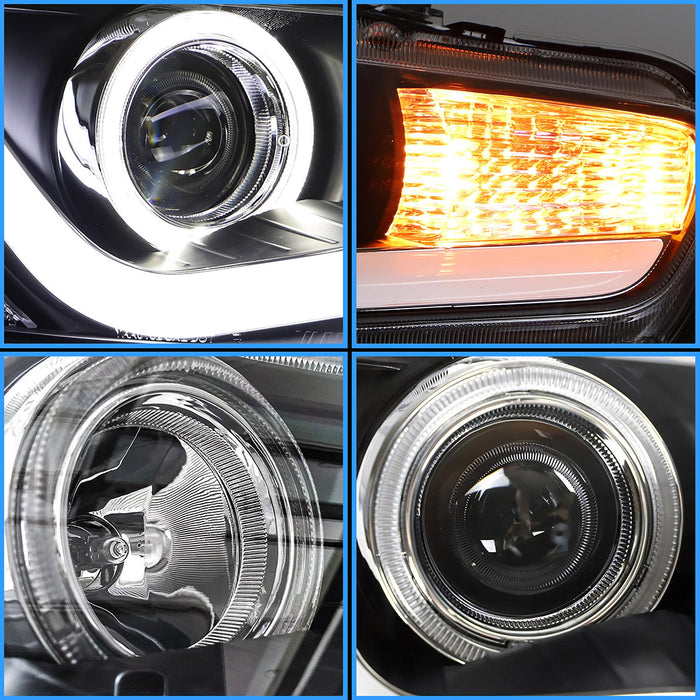 VLAND Headlights For 2008-2017 Mitsubishi Lancer W/LED DRL