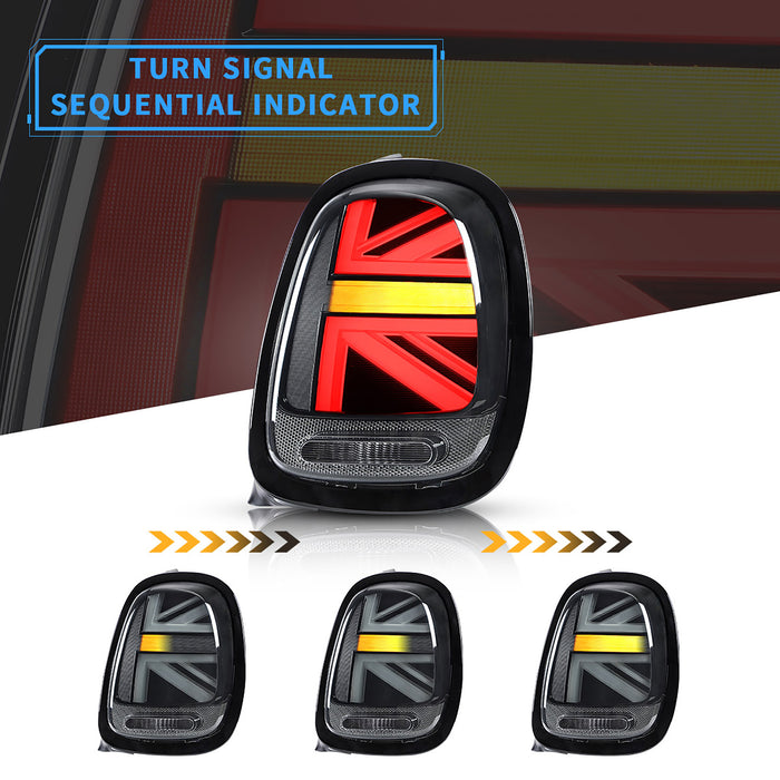 VLAND LED Taillights For Mini Hatch(Cooper) F55 F56 F57 2014-2019 Black Trim