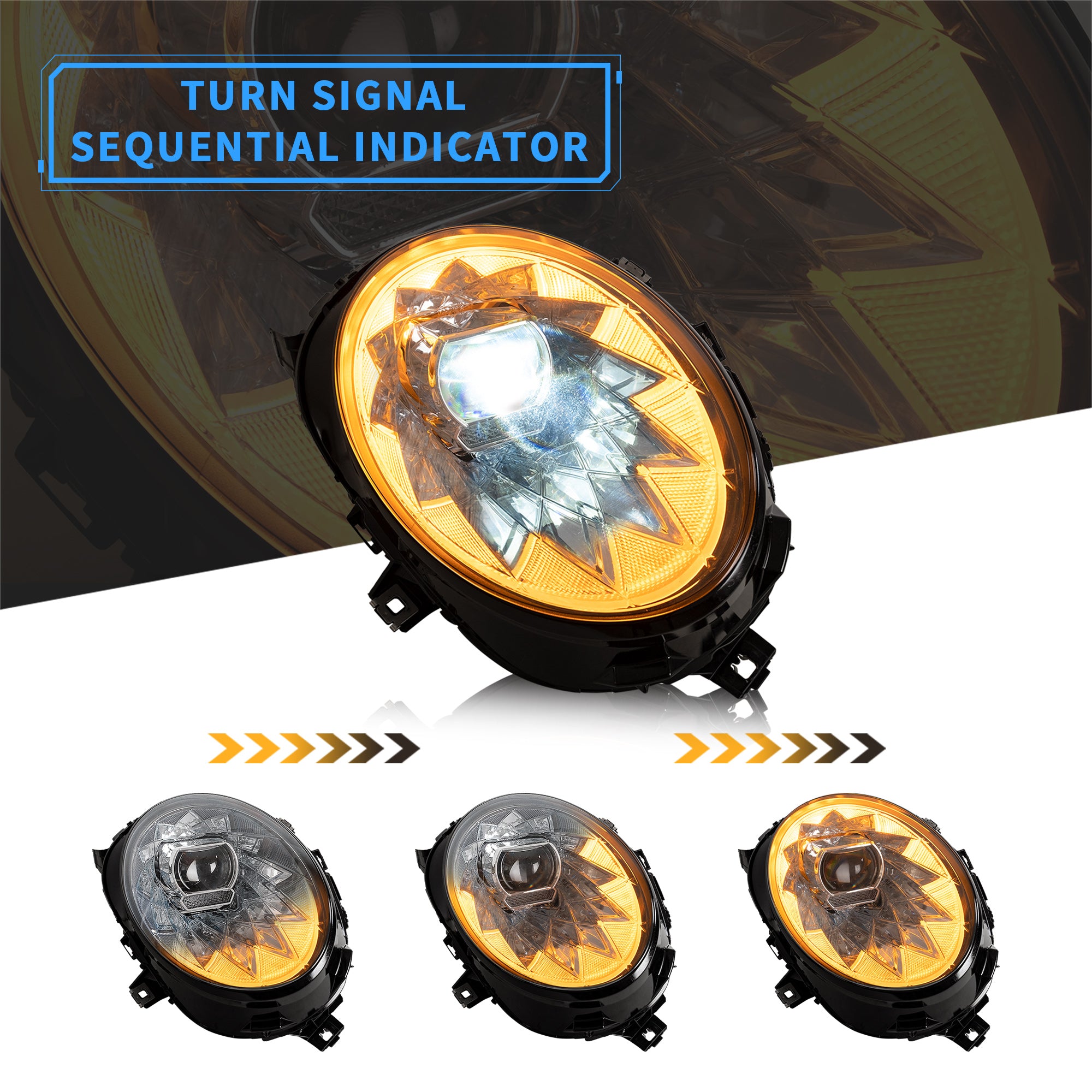 VLAND LED Headlights For 2014-2018 Mini Cooper F56 halogen models