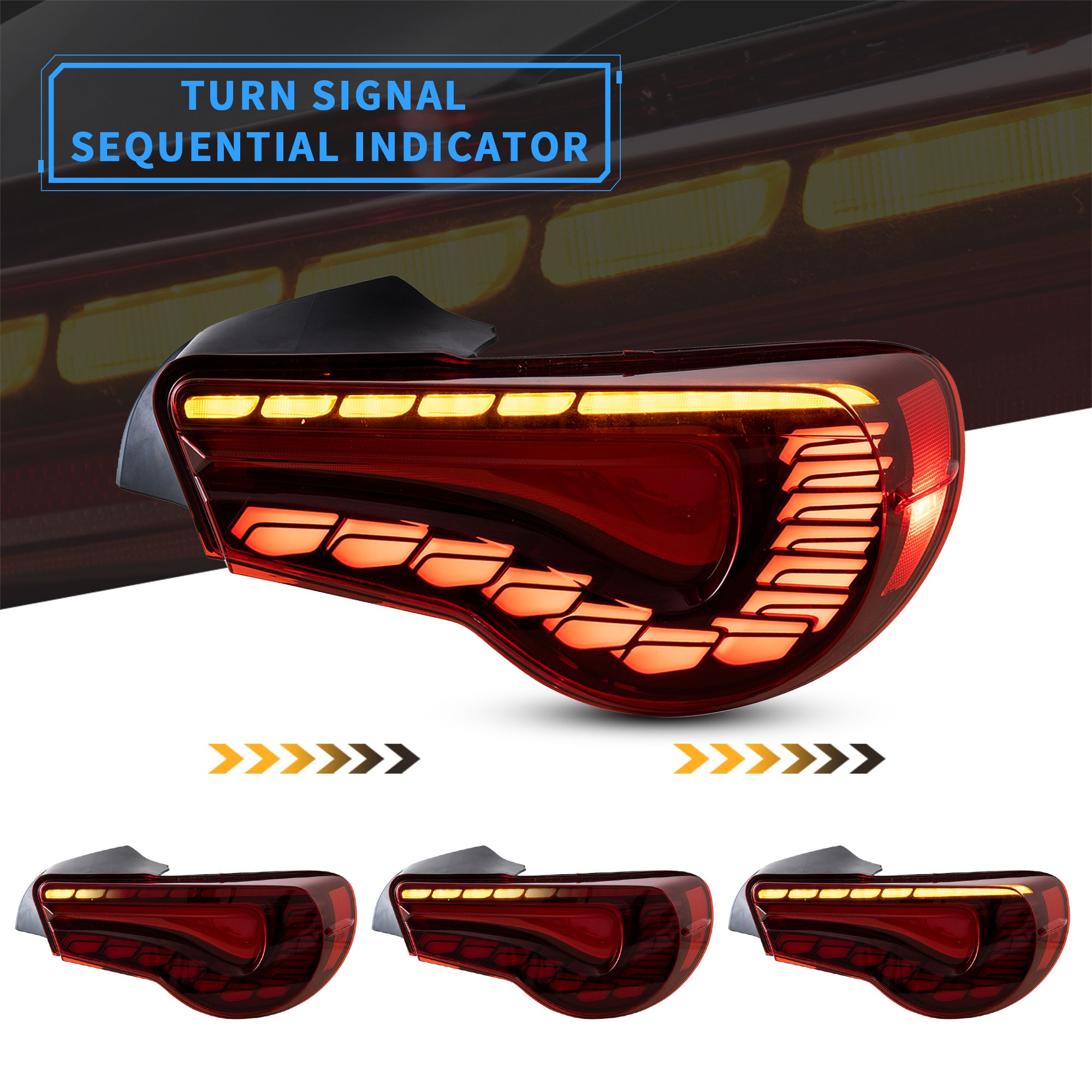 VLAND LED Taillights For 2012-2020 Toyota 86 GT86, Subaru BRZ, Scion FRS