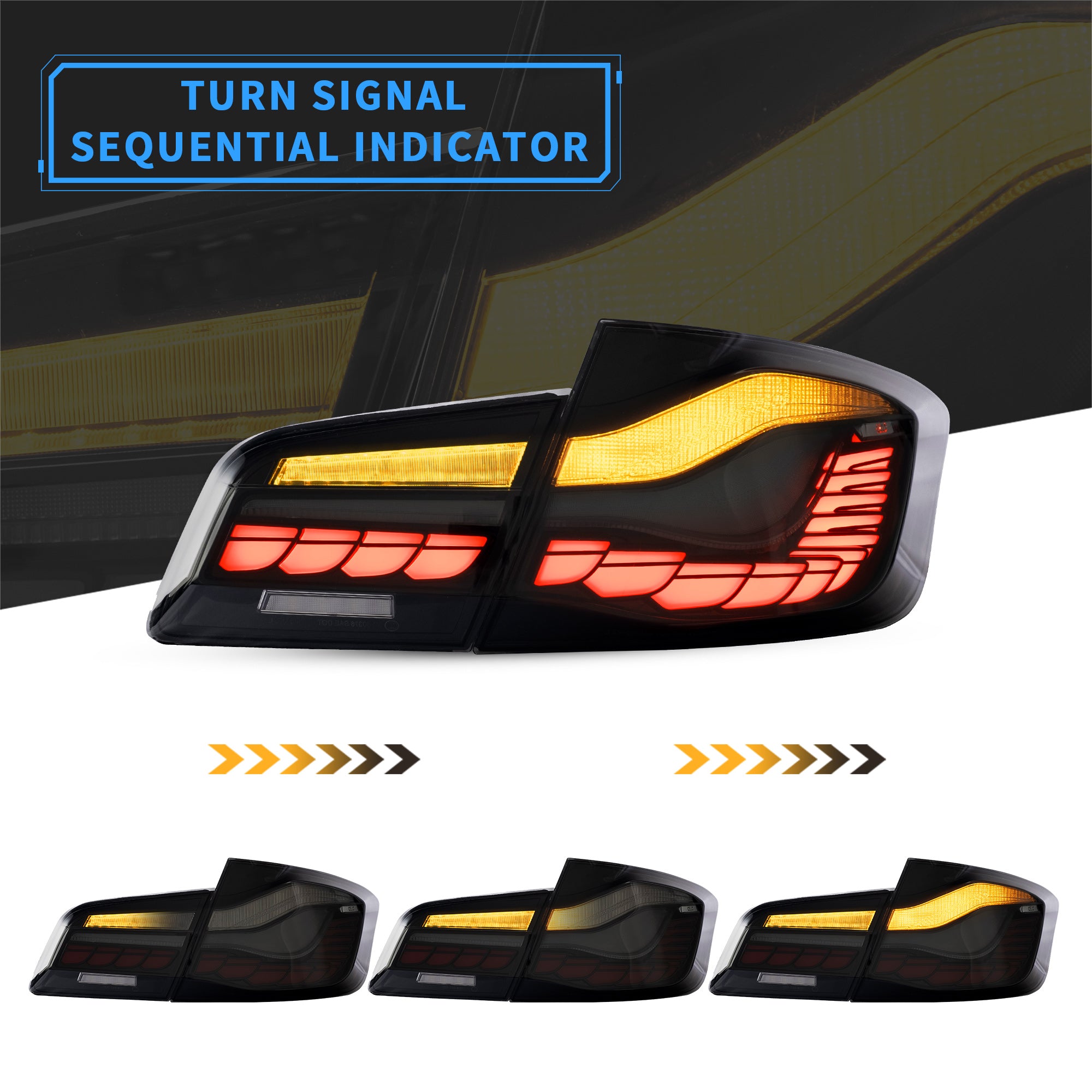 VLAND LED Taillights For 2010-2017 BMW 5-Series F10 F18