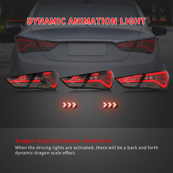 Luces traseras LED VLAND aptas para Hyundai Sonata 2011-2014 montaje de luces traseras del mercado de accesorios