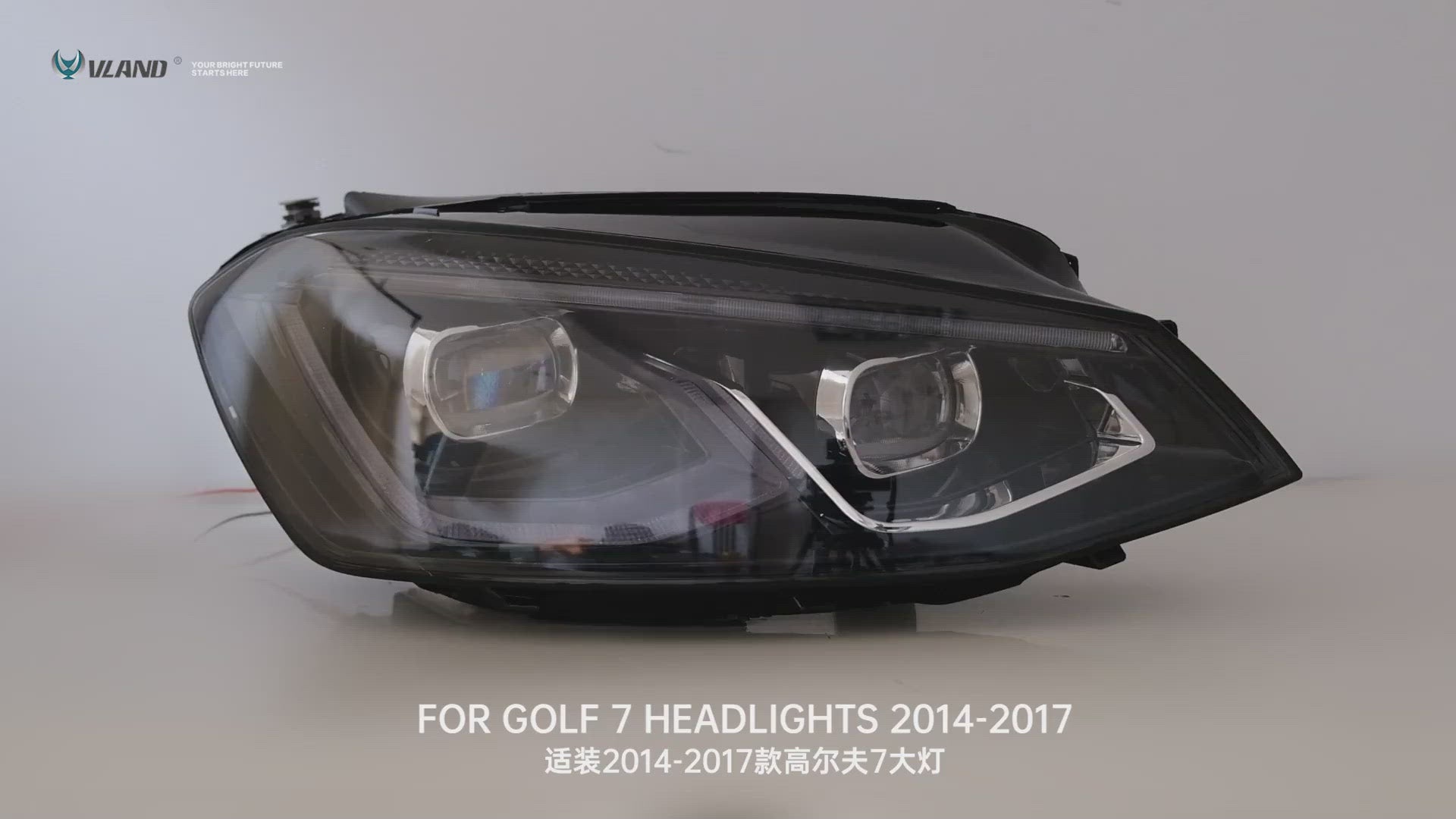 VLAND LED Headlights For 2015-2017 Volkswagen Golf MK7 Halogen Model
