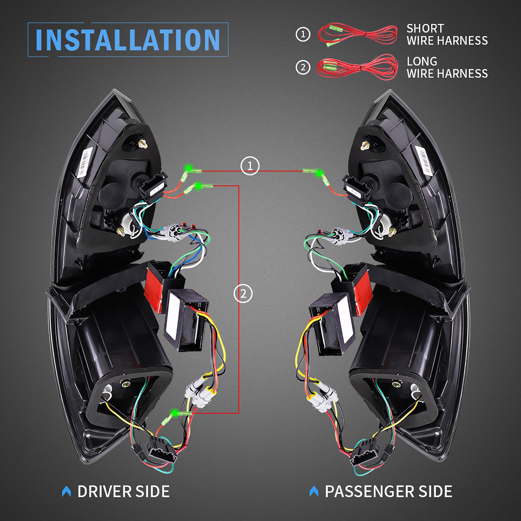 <<<<<t47>38>37>18>0>LAND  LED  TaillighTs  For 2011-2014 Jetta  mk6 NoT FiT GLI