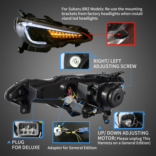 VLAND LED Headlights For 2012–2021 Toyota 86/GT86, Subaru Brz, Scion Frs