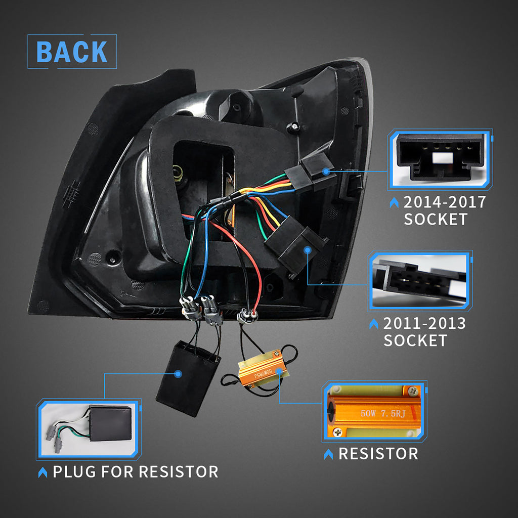 Luces traseras LED VLAND para Volkswagen (VW) Polo MK5 2009-2017 señal de giro con indicadores secuenciales