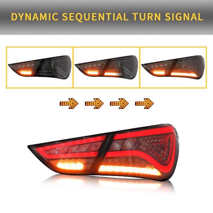 Luces traseras LED VLAND aptas para Hyundai Sonata 2011-2014 montaje de luces traseras del mercado de accesorios