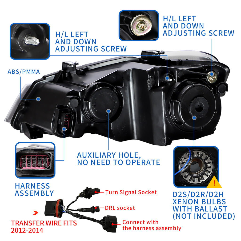 VLAND LED Headlights For 2009-2017 Volkswagen Polo MK5