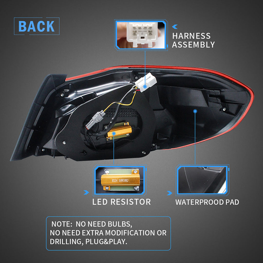 VLAND LED Tail Lights For 2015-2021 Subaru WRX