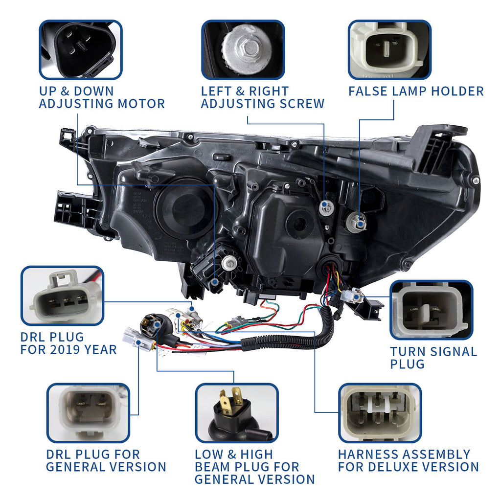 Phares LED VLAND pour feux avant Toyota Hilux 2015-2020