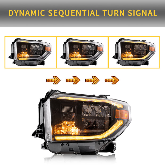 Faros delanteros LED VLAND para luces delanteras Toyota Tundra 2014-2020