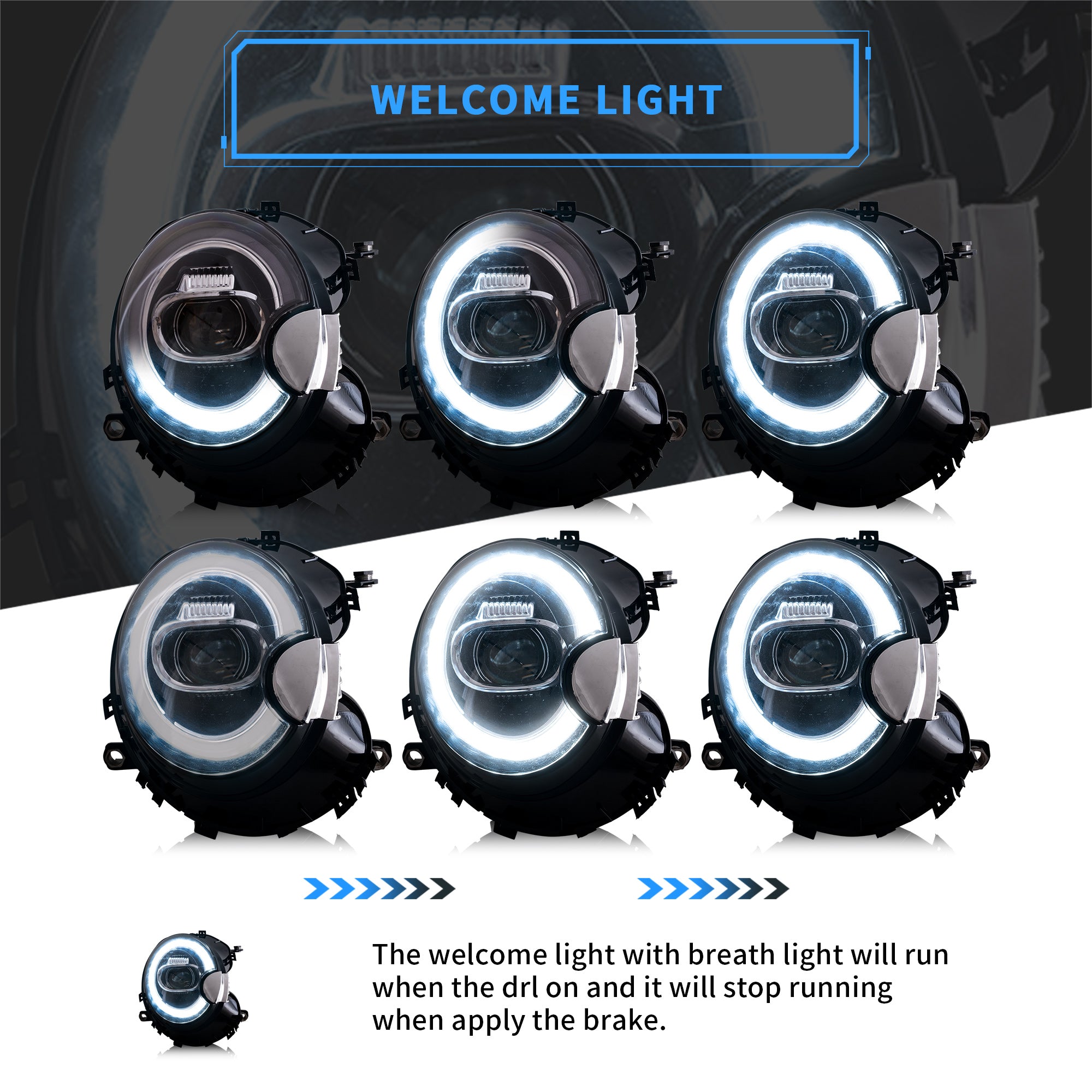 VLAND LED Headlights For Mini Cooper R55 R56 R57 R58 R59 2007-2013