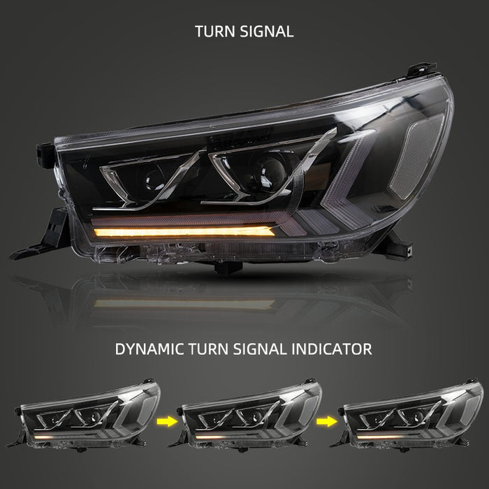 VLAND LED-Scheinwerfer für 2015–2020 Toyota Hilux Frontleuchten
