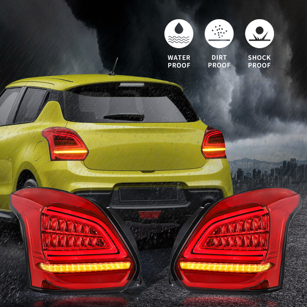<<<<<t59>51>37>19>0>LAND  LED  Tail  LighTs  For  Suzuki  Swift 2017-2023 AfTermarkeT Rear  LighTs