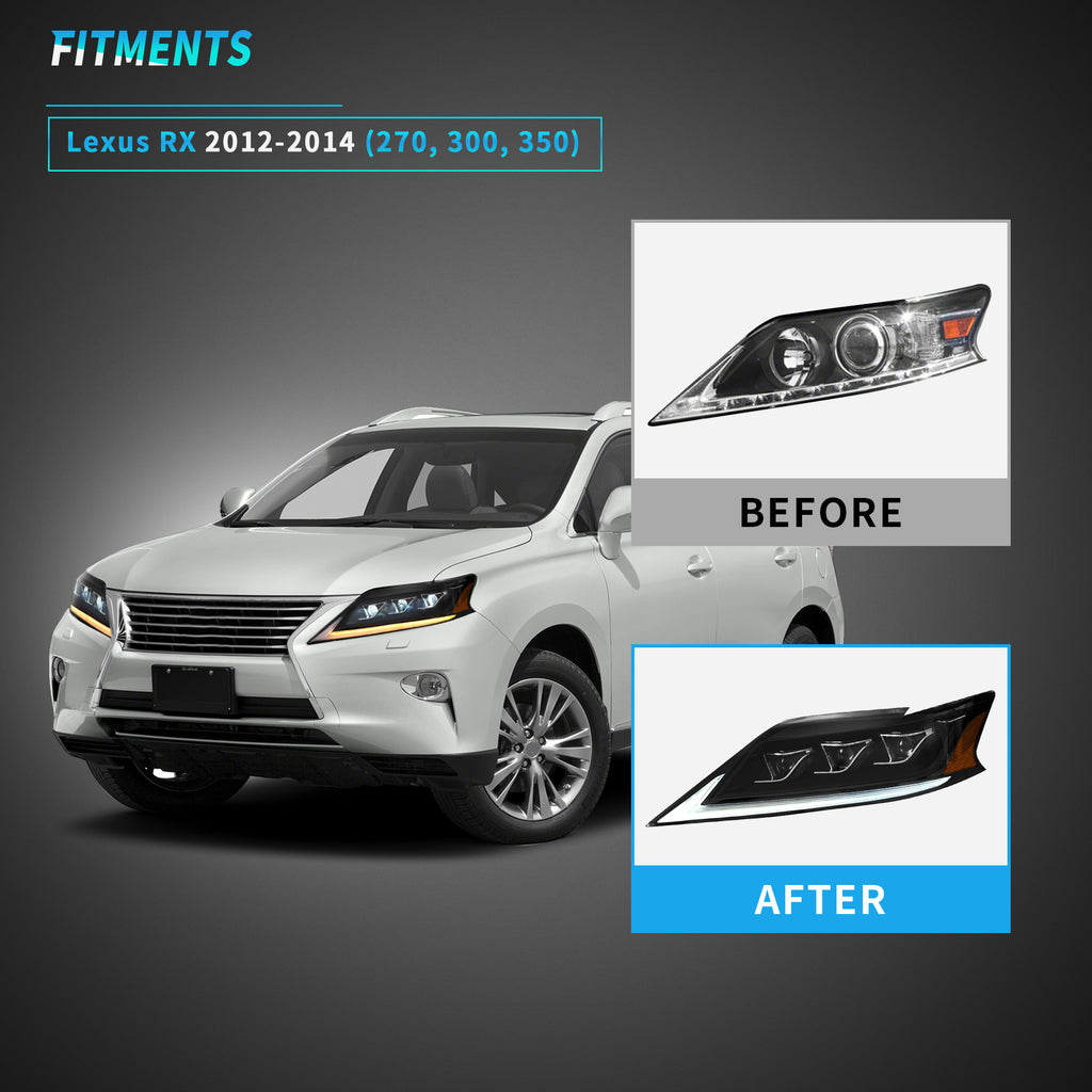 <t0>LAND  Full  LED  HeadlighTs  For 2013-2015 Lexus  RX 350 450h 270