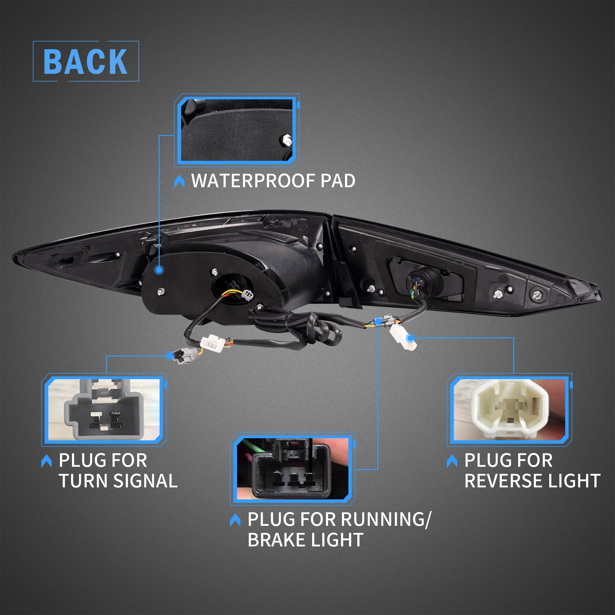 VLAND LED テールライト マツダ 3 セダン 2014-2018 シーケンシャルウインカー付き