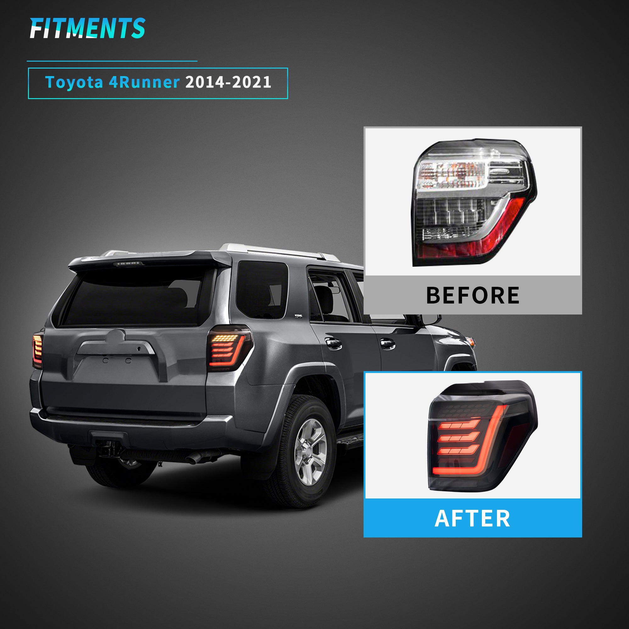 VLAND LED Tail lights For 2010-2024 Toyota 4Runner