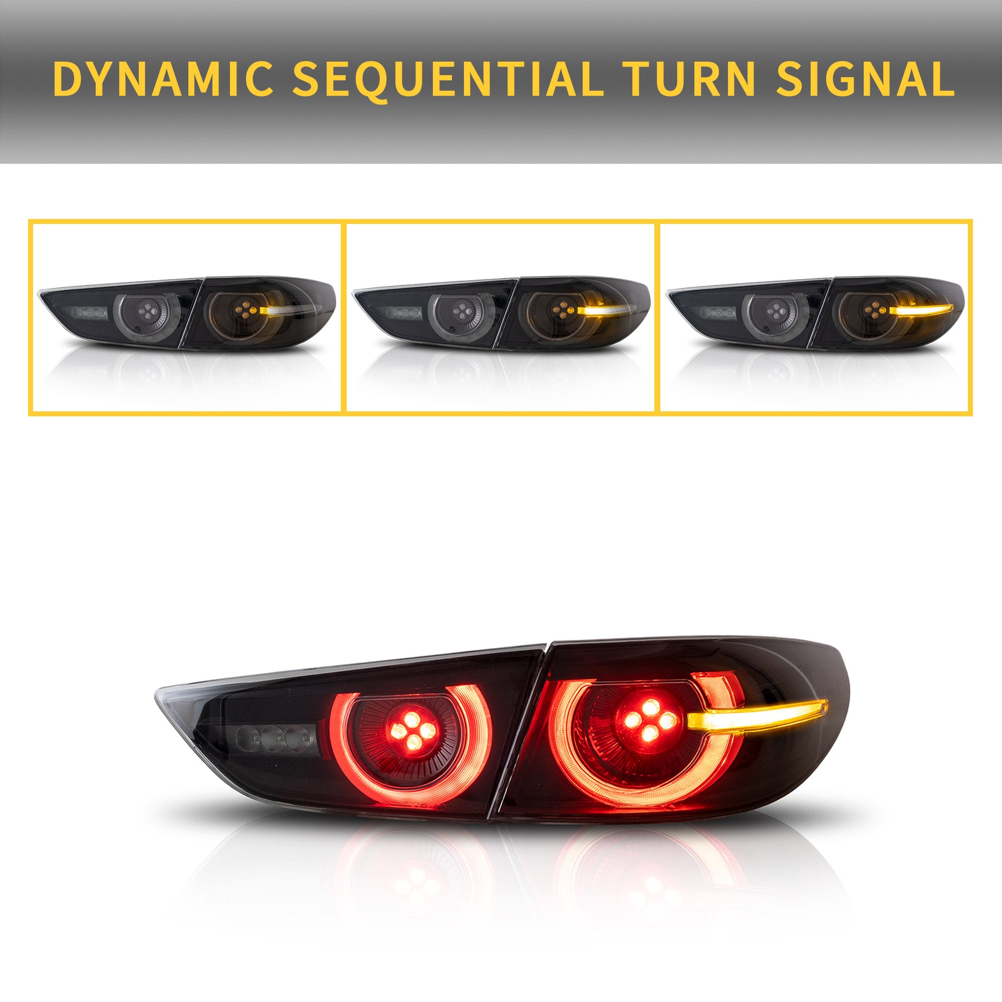 VLAND LED Tail Lights For Mazda3 Sedan 2019-2025