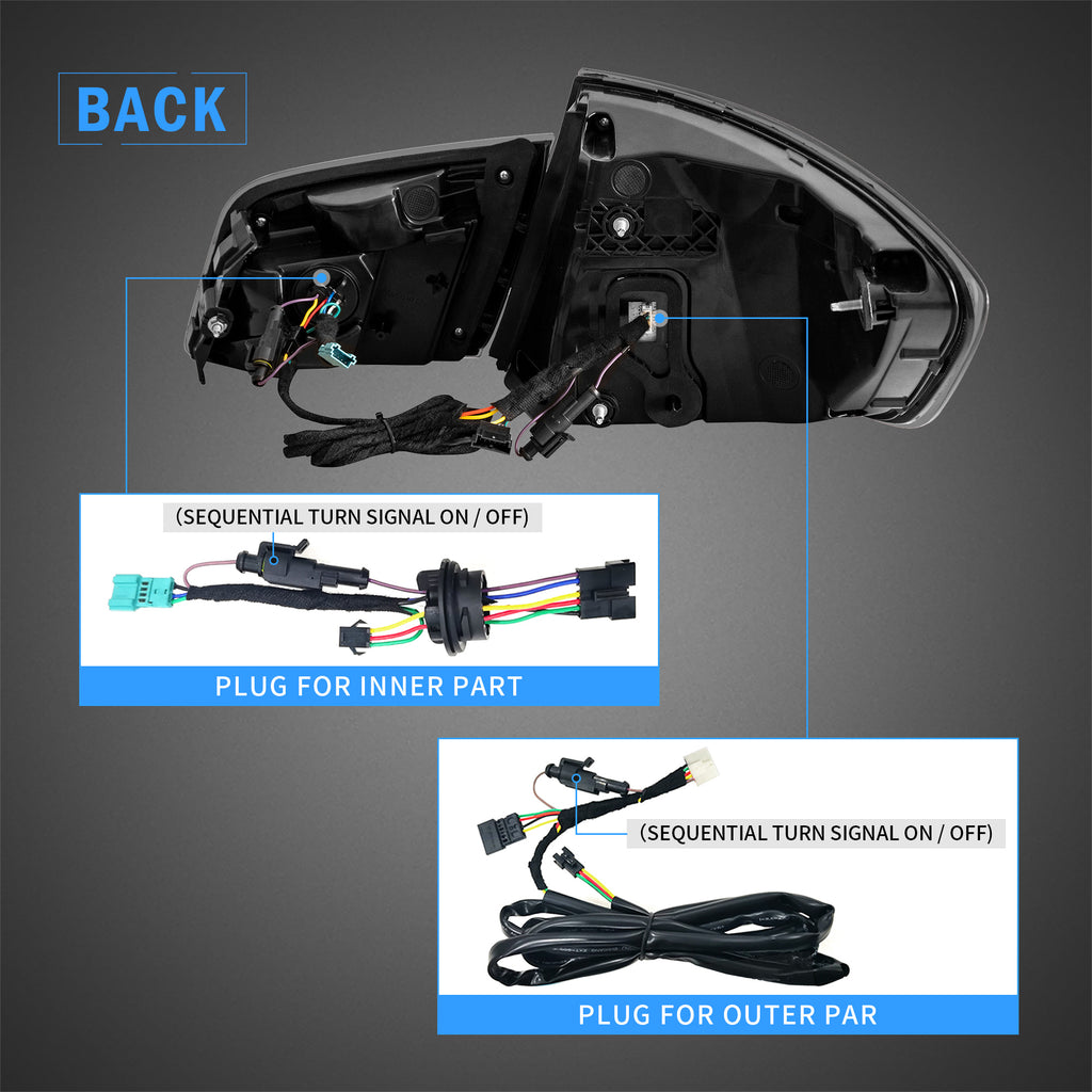 VLAND LED Taillights For 2010-2017 BMW 5-Series F10 F18