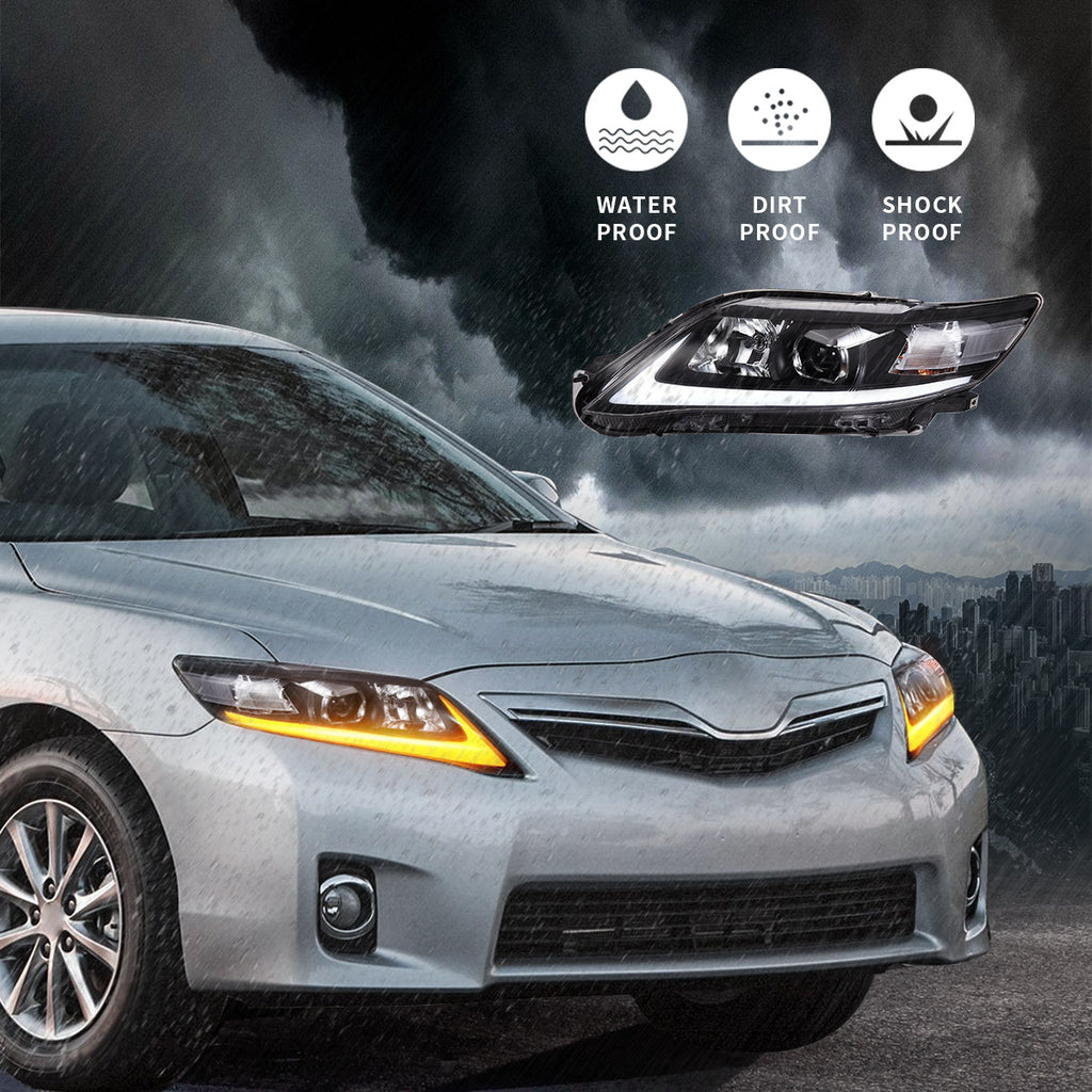 <<<t39>18>0>LAND  LED  HeadlighTs  For 2010 2011 ToyoTa  Camry  U.S. EdiTion