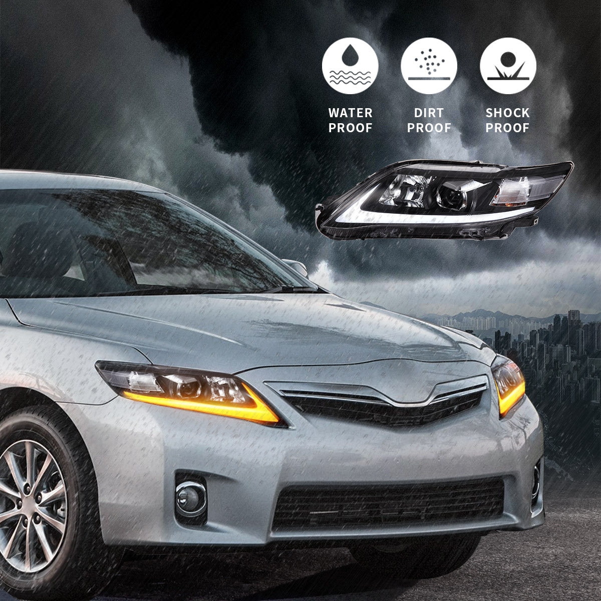 VLAND LED Headlights For 2010 2011 Toyota Camry U.S. Edition