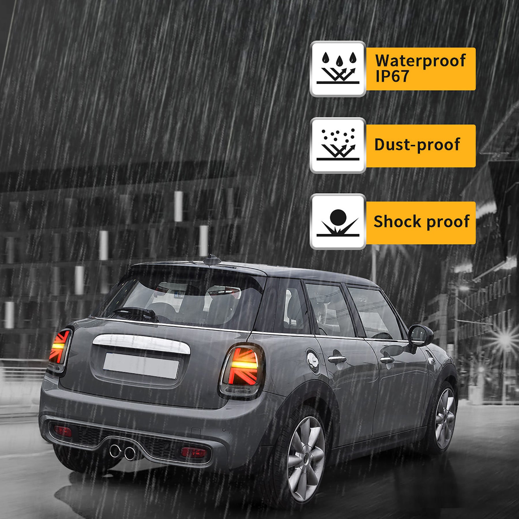 VLAND LED Taillights For 2014-2019 Mini Cooper F55 F56 F57 Black Trim