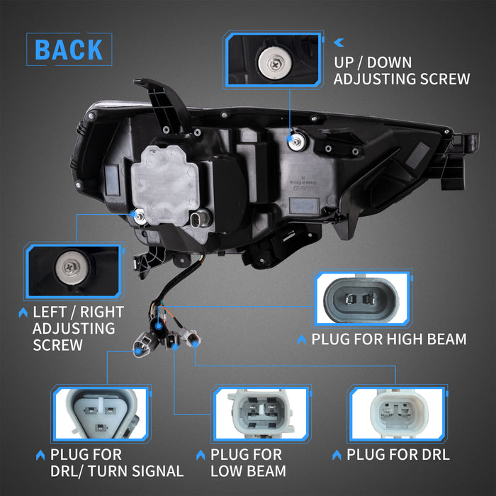 トヨタ 4Runner 2014-2023 の前部ライト アセンブリのための VLAND LED のヘッドライト