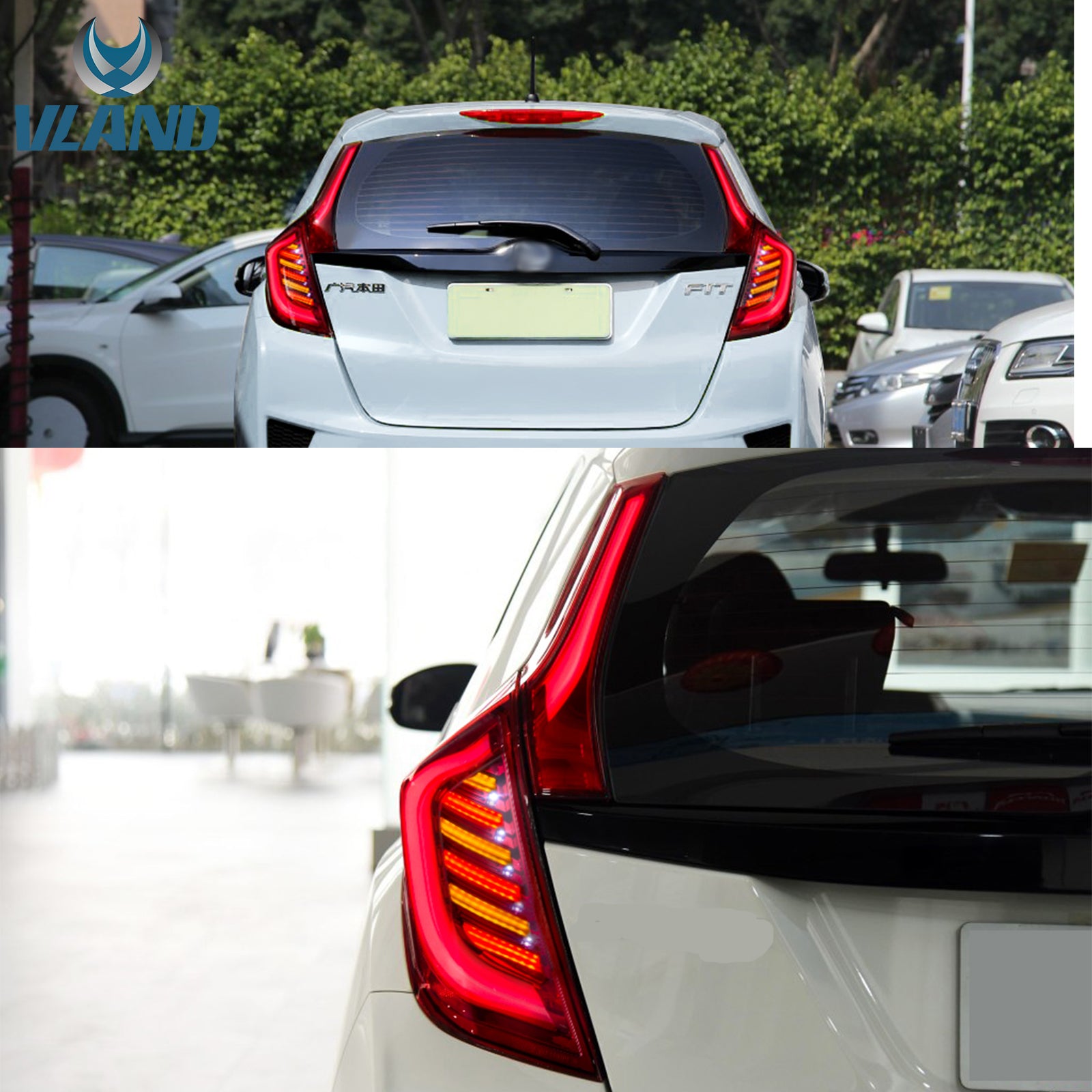 VLAND LED Rear Tail lights For Honda Fit / Jazz 3th Gen GK/GH/GP 2014-2020