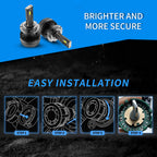 VLAND D2S H7 LED Headlights Bulbs 2PCS High/Low Beam light bulb 6000K White 50W 12-24V