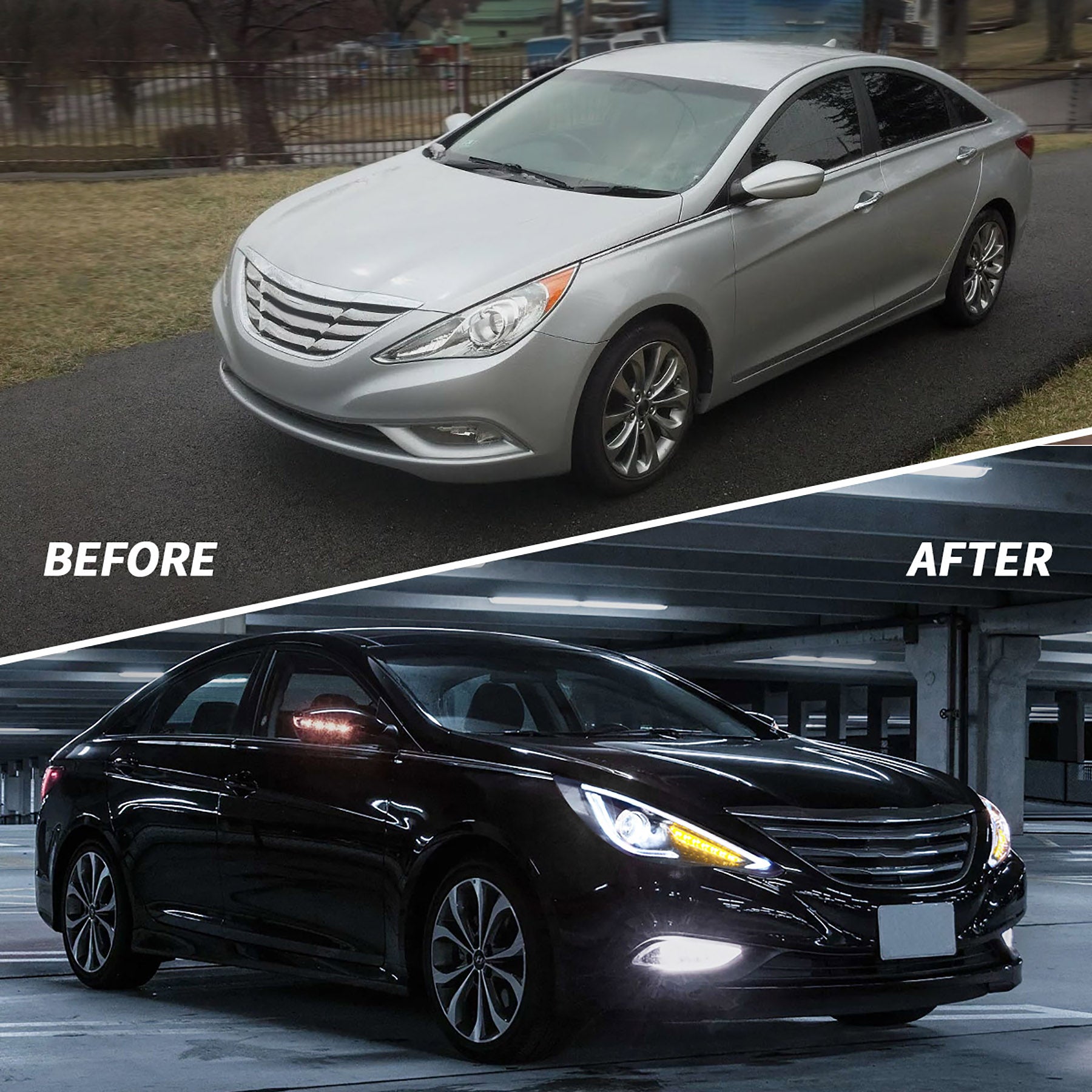 VLAND LED Headlights For 2011-2014 Hyundai Sonata Except Hybrid Models
