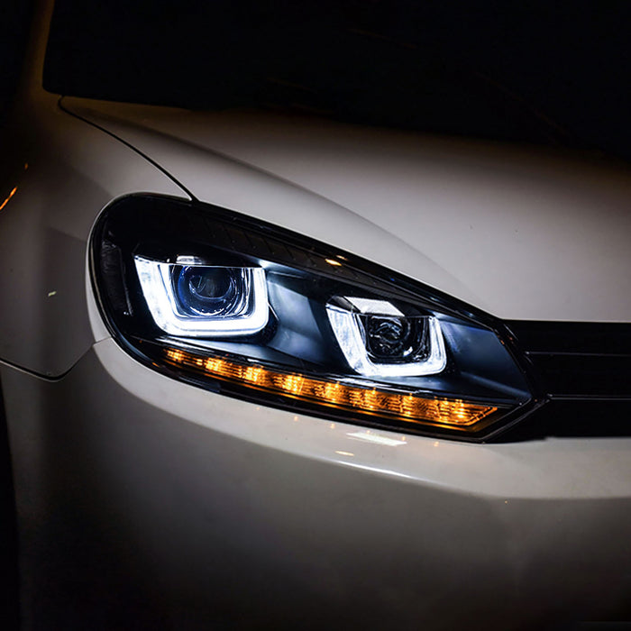 VLAND LED-Scheinwerfer für 2009–2014 Volkswagen Golf Mk6 Halogen-Modelle