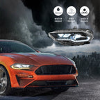 VLAND LED Projector Headlights For Ford Mustang 2018-2023 Aftermarket Front Lamps