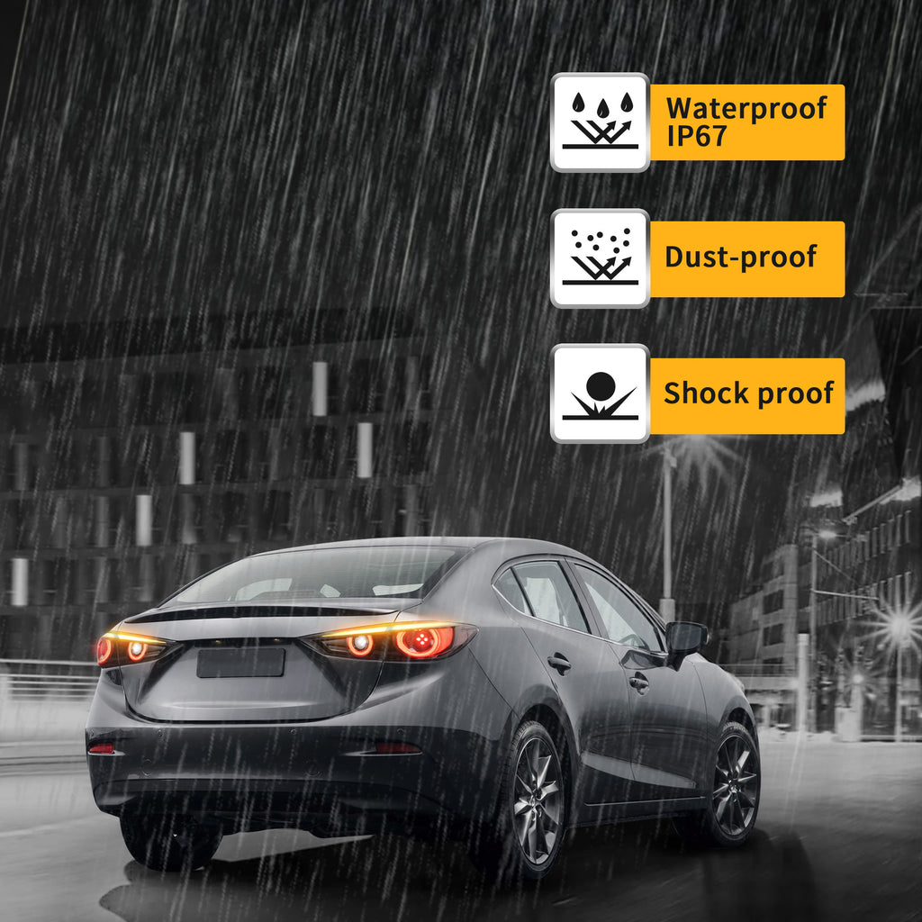 Luces traseras LED VLAND para Mazda 3 Sedan 2014-2018 con señal de giro secuencial