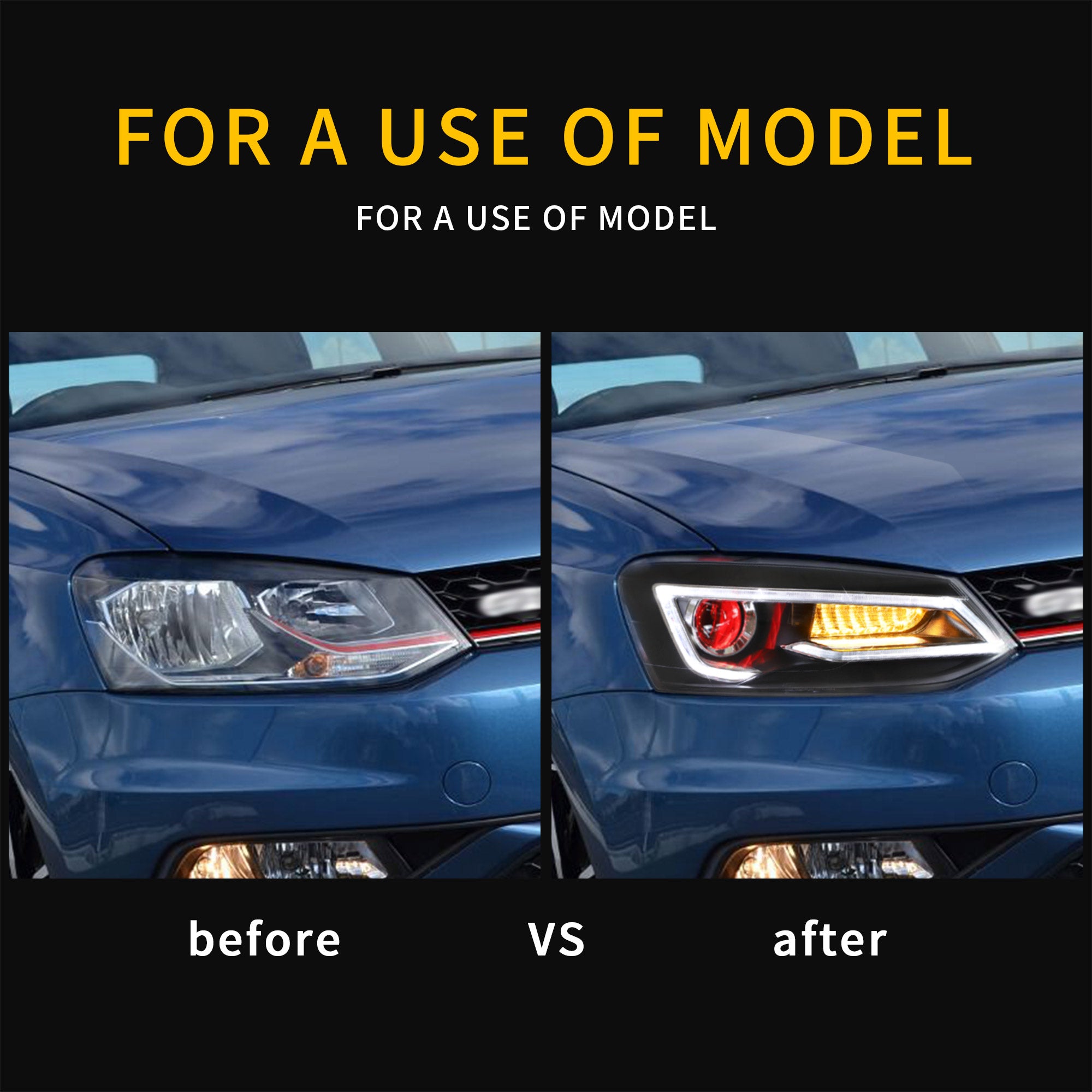 VLAND LED Headlights For Volkswagen Polo MK5 2009-2017