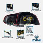 VLAND LED Headlights And Taillights For 2009-2014 Volkswagen Golf MK6