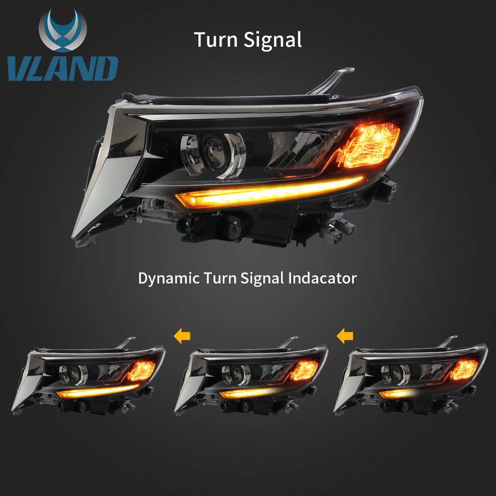 VLAND LED Headlights For Toyota Land Cruiser Prado 2017-2023 (GDJ150, 4th Gen Second Facelift)